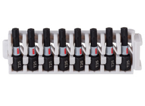 Bosch professional 8 pièces pack d\'embouts de vissage torx (impact control, t25 bits, longueur 25mm, pick and click, accessoires de visseuse à percussion) 2608522381