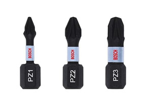 BOSCH PROFESSIONAL IMPACT CONTROL 2608522471 LOT DE 3 EMBOUTS DE VISSAGE PZ AVEC TIGE HEXAGONALE, PICK AND CLICK, ACCESSOIRES PO