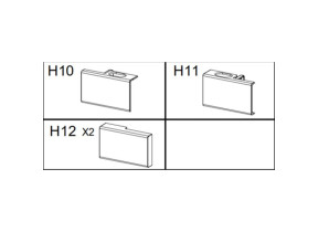 Cache supérieur carré/rectangle remix noir (h10,11,12) remixpj018 pour racine 430REMIXPJ018
