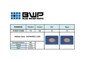 Cartouche - n\'existe plus - hayward c-200 d118/h302 H-RAF173260