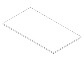 Composante 201 dessous groupe de haut tiroir / 1 tiroir haut fond 208A19130O20