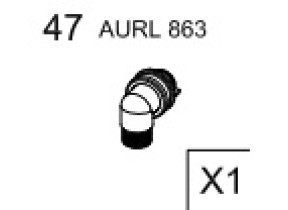 Coude chrome alimentation flexible AURL863