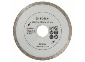 Disque à tronçonner diamanté Bosch pour le carrelage, diamètre : 115 mm - 2607019472