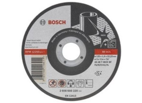 Disque EXPERT à tronçonner BOSCH à moyeu plat Spécial inox 125X1.0 MM - 2608600549