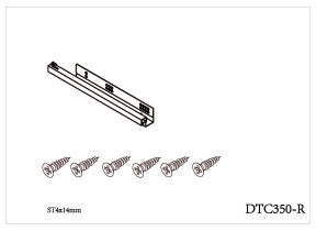 Dtc 350mm soft-fermeture droit sliderwith 6 viss st4x14mm 339DTC350R