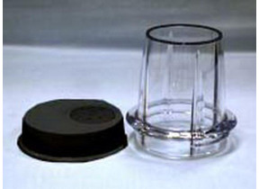 Ensemble de moulin en verre avec couvercle noir KW675477