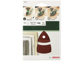 Feuille abrasive pour ponceuse Multi avec bande auto-agrippante, perforé Bosch Outillages 2609256A66 Grain 240 (L x l)