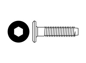 Fileté vis 25 mm / vis filete 25 mm 208HARDAI