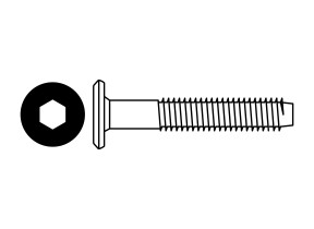 Fileté vis 35 mm / vis filete 35 mm 208HARDJ