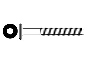 Fileté vis 50 mm / vis filete 50 mm 208HARDK