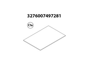 Fond hdf antidérapant 419x264x5 fsc + supports plastique r1640003 pour racine 566R1640001