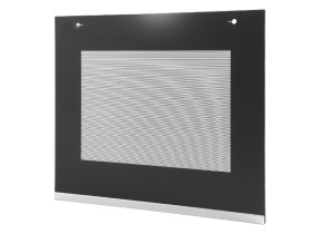 Frontglascheibe, schwarz,rvs mit geklebten kunststoffp 00776107