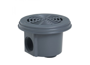 Hayward - Lot de 2 bondes de fond pour piscine liner - Gris foncé - 3253DGRPAK2