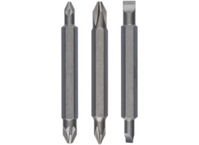 Jeu de lames doubles Bosch, 3 pièces PH1, PZ1, S 0,6x4,5, PH2, PZ2, S1,0x5,5, 60 mm - 2607001745