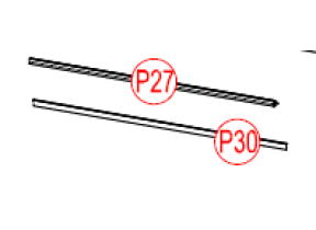 Joint plastique pour pare-baignoire 795/780 mm qu007 221QU007