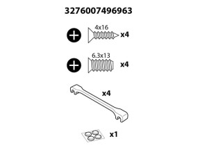Kit de quincaillerie a+b+d+g art.332 dl2 s7033201-41 pour racine 566S703320141