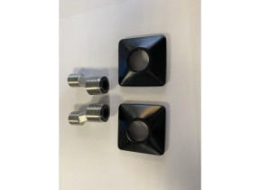 Kit fixation studio méca noir (rosettes + rondelles + clé) r898066nad pour racine 598R898066NAD