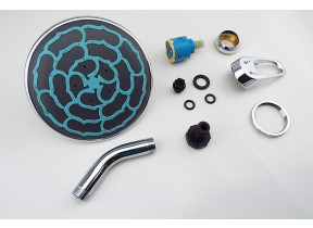 Kit pieces detachees douche solaire aluminium noire edg by aqualux 104246