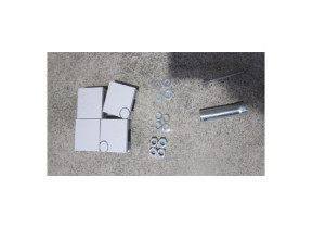 Kit quincaillerie + 2 pieds plastique + 2 pieds réglables pour table 130/220 blanc ly-hk-wh pour racine 072LYHKWH