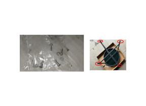 Kit quincaillerie + 4 pieds réglables table mobis gris foncé mo-hk-gl-dg pour racine 072MOHKGLDG