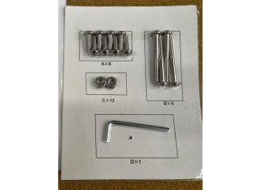 Kit quincaillerie argent pour rio vert rio-hk-gr pour racine 072RIOHKGR