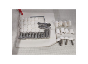 Kit quincaillerie avec pieds réglables pour 2 fauteuils repas sigma sigma-arm-hkaf pour racine 072SIGMAARMHKAF