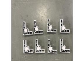 Kit quincaillerie + pieds blancs + pieds réglables fauteuil repas luma luma-arm-hkf pour racine 072LUMAARMHKF