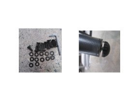 Kit quincaillerie + pieds réglables pour ensemble henio 4 places he-hk-4p set pour racine 072HEHK4PSET