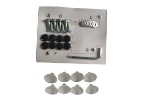 Kit quincaillerie pour table basse lyra + 8 ventouses fta40814-hk pour racine 064FTA40814HK