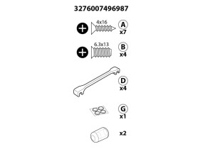 Kit vis a+b+d+g+h art.356 dl2 s7e35601-02 pour racine 566S7E3560102