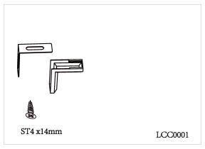 L clip angle aigu avec 1 pc vis 339LCC0001