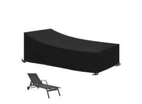 Linxor - bâche, housse de protection imperméable pour transat - 210 x 75 cm - noir EGK2922