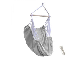 Linxor - chaise hamac suspendue avec système d\'attaches - gris EGK2752