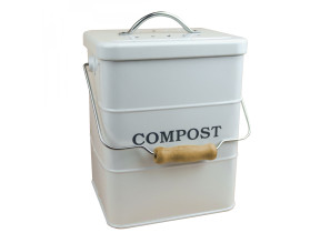 Linxor - composteur, bac, poubelle à compost de cuisine rectangle - 3 l - beige EGK3337