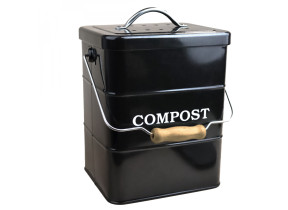 Linxor - composteur, bac, poubelle à compost de cuisine rectangle - 3 l - noir EGK3338