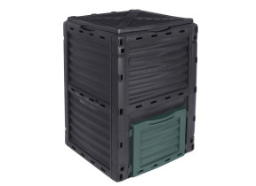 Linxor - composteur, bac, poubelle à compost de jardin - 300 l - noir et vert EGK2148