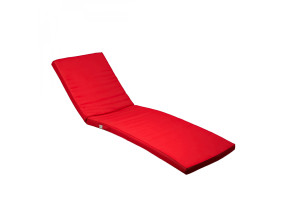 Linxor - coussin déhoussable pour bain de soleil, transat - 183 x 60 cm - rouge EGK3064