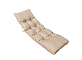 Linxor - coussin matelassé pour bain de soleil, transat - 185 x 60 cm - beige EGK2115