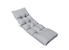Linxor - coussin matelassé pour bain de soleil, transat - 185 x 60 cm - gris clair EGK2118