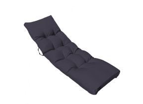 Linxor - coussin matelassé pour bain de soleil, transat - 185 x 60 cm - gris foncé EGK2119