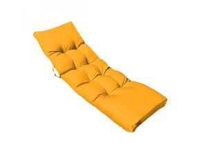 Linxor - coussin matelassé pour bain de soleil, transat - 185 x 60 cm - jaune EGK3052