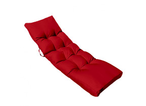 Linxor - coussin matelassé pour bain de soleil, transat - 185 x 60 cm - rouge EGK3054