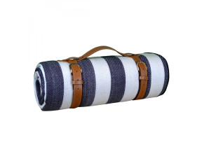 Linxor - couverture, tapis, nappe de pique-nique imperméable - 200 x 200 cm - marin EGK3666