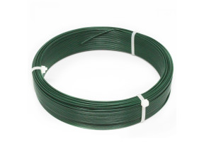 Linxor - fil d\'attache en acier galvanisé plastifié pour grillage ou autre - 50 m x 1.5mm ø - vert EGK1122