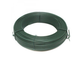 Linxor - fil de tension en acier galvanisé plastifié pour grillage ou autre - 100 m x 2.2mm ø - vert EGK3281