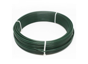 Linxor - fil de tension en acier galvanisé plastifié pour grillage ou autre - 50 m x 2.7mm ø - vert EGK3280