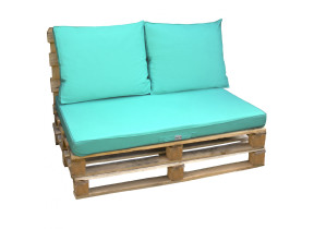 Linxor - kit de coussins pour palette déhoussables - bleu turquoise EGK2186