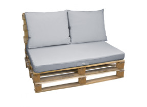 Linxor - kit de coussins pour palette déhoussables - gris clair EGK2187