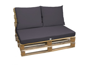 Linxor - kit de coussins pour palette déhoussables - gris foncé EGK2188