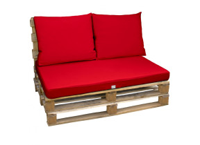 Linxor - kit de coussins pour palette déhoussables - rouge EGK3060